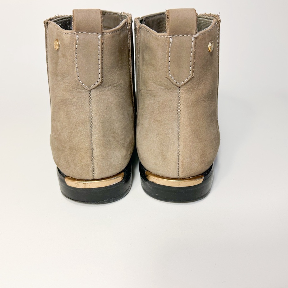 GH Bass & Co leather ankle boot booties gray brown taupe US 8.5 - Picture 7 of 9